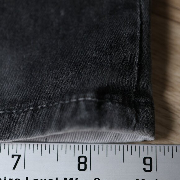 Monfrere Clint Jeans Mens 36 Black Aged Coated Steel Japanese Denim Straight USA - Picture 12 of 13